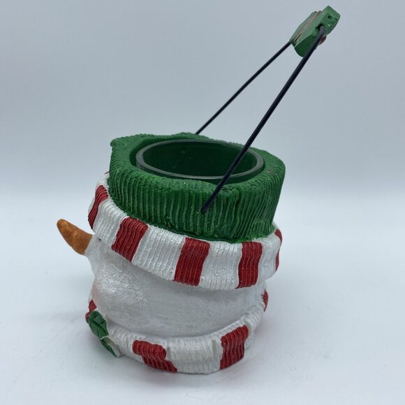 Set Of 3 Snowman Votive Candle Holders Christmas Winter Holiday Snowmen - Picture 3 of 16